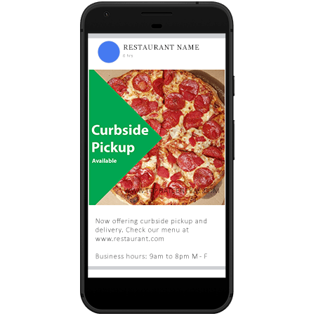 example post of curbside available for restaurant